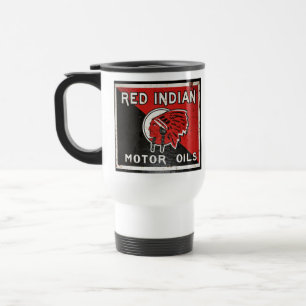 Mug De Voyage Enseigne de l'huile moteur Red Indian rouillée.