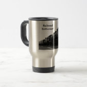 Mug De Voyage Enthousiaste de chemin de fer (Devant gauche)