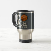 Mug De Voyage Entraîneur de football nommé fait sur commande (Devant gauche)