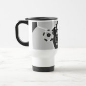 Mug De Voyage  Entraîneur de soccer noir et blanc  (Gauche)