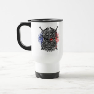 Mug De Voyage Épées de corbeaux d'Odin Mythologie Viking drapeau