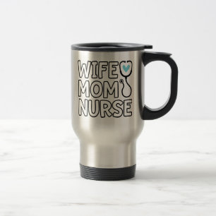 Mug De Voyage Épouse Maman Infirmière Stéthoscope Cœur Vie d'Inf