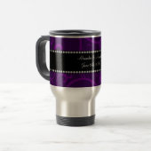 Mug De Voyage Épouser des remous de pourpre de faveurs (Devant gauche)