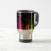 Mug De Voyage Equalizer Disco Lights volume de musique personnal (Devant droit)