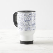 Mug De Voyage Équations de physique dans le stylo bleu // (Devant gauche)