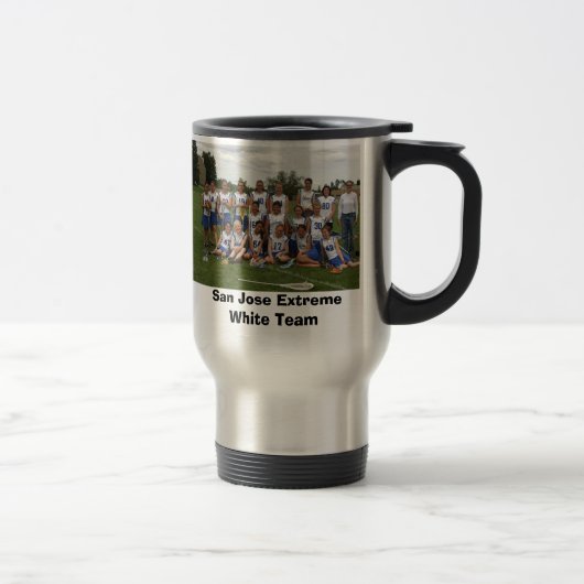 Mug De Voyage Équipe blanche extrême de San Jose (Droit)