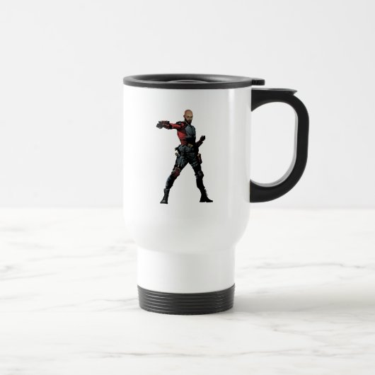 Mug De Voyage Équipe de suicide | Deadshot Comic Book Art (Droite)