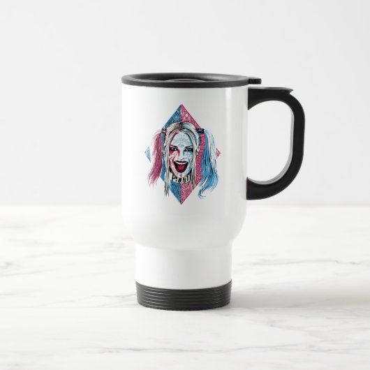 Mug De Voyage Équipe de suicide | Harley Laugh (Droite)