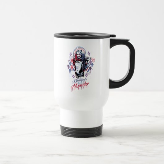 Mug De Voyage Équipe de suicide | Harley Quinn Graffiti encré (Droite)