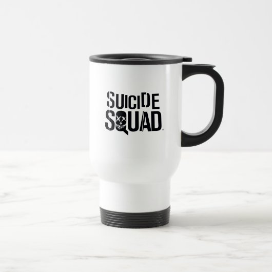 Mug De Voyage Équipe de suicide | Logo blanc (Droite)