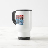 Mug De Voyage Équipe de suicide | Logo rouge et bleu (Devant gauche)