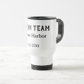 Mug De Voyage Équipe du marié nom du garçon d'honneur date enter (Devant droit)
