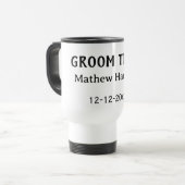 Mug De Voyage Équipe du marié nom du garçon d'honneur date enter (Devant gauche)