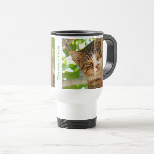 Mug De Voyage Escalade de chat un arbre personnalisé (Devant droit)