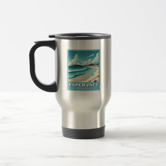 Mug De Voyage Esperance en Australie Occidentale Skyline Rétro (Gauche)