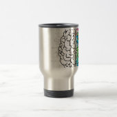 Mug De Voyage esprit cerveau psychologie idée coeurs (Centre)