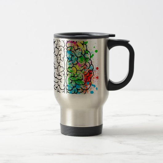 Mug De Voyage esprit cerveau psychologie idée coeurs (Droit)