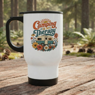Mug De Voyage Esthétique de nature de campeur rétro