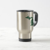 Mug De Voyage État vert des villes du Michigan (Devant droit)