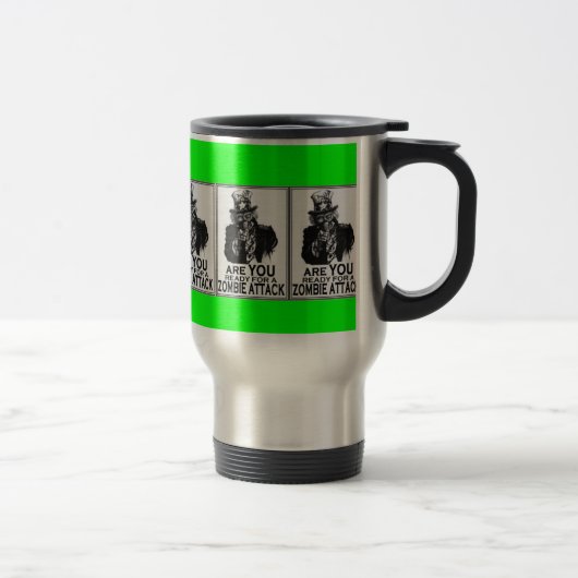MUG DE VOYAGE ÊTES VOUS PRÉPAREZ POUR UNE ATTAQUE DE ZOMBI (Droit)