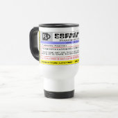 Mug De Voyage ÉTIQUETTE personnalisé drôle de Rx - café de (Devant gauche)