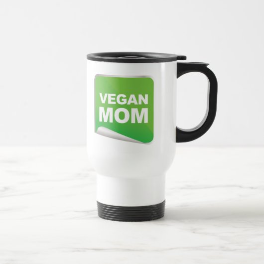 Mug De Voyage Étiquette végétalien de maman (Droite)