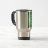 Mug De Voyage Étoile Abstraite verte (Devant gauche)