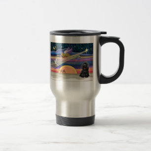 Mug De Voyage Étoile de Noël - Cocker Spaniel (noir)