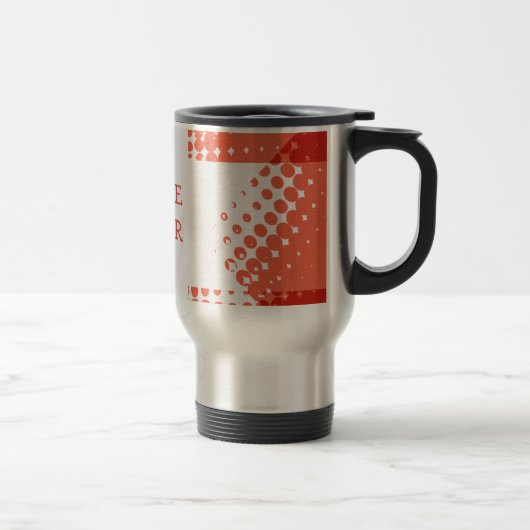 Mug De Voyage étoile demi-teinte rouge vintage (Droit)