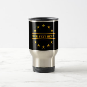 Mug De Voyage ÉTOILES D'OR PERSONNALISÉES - choisir style et cou