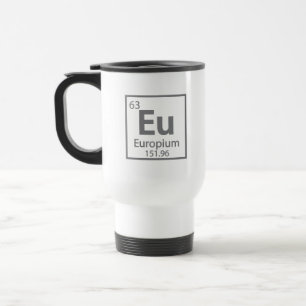 Mug De Voyage Europium - Europe Science Periodic Design