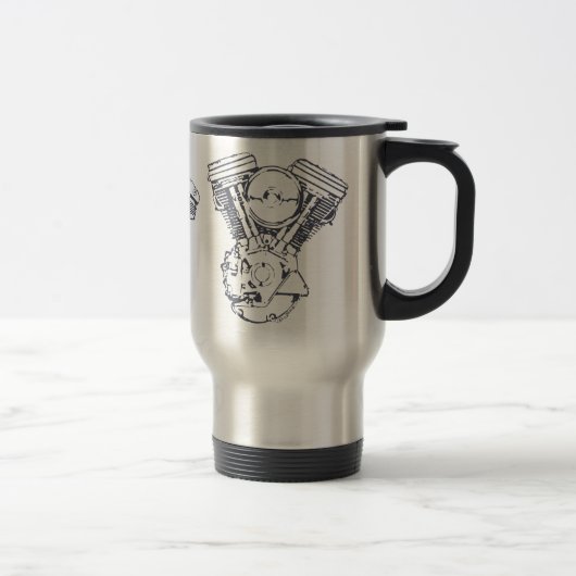 Mug De Voyage Évolution de Harley V-Jumelle (Droit)