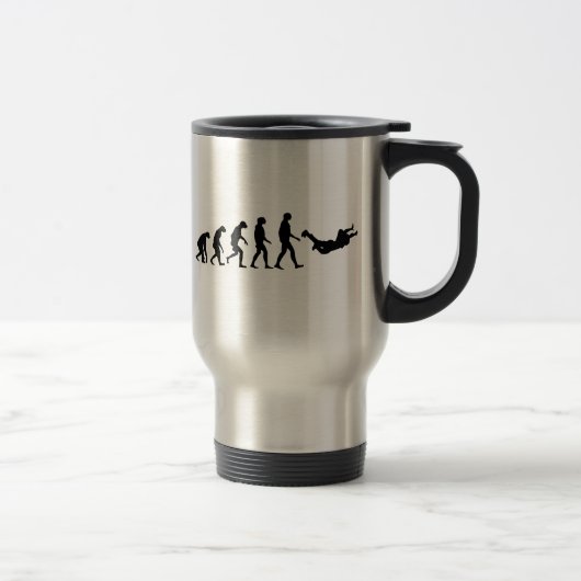 Mug De Voyage Évolution de parachutisme (Droit)