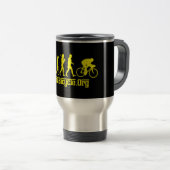 Mug De Voyage Évolution de recyclage jaune jaune de Rosso Jersey (Devant droit)