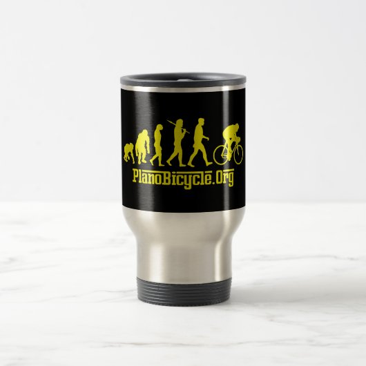 Mug De Voyage Évolution de recyclage jaune jaune de Rosso Jersey (Centre)