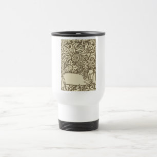 Mug De Voyage Ex-libris de chouette vintage Arts & Crafts Walter