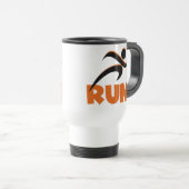 Mug De Voyage EXÉCUTER l'orange (Devant droit)