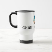 Mug De Voyage Explorez. Rêvez. Découvrez. Musique de voyage (Gauche)