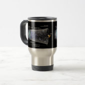 Mug De Voyage Explosion de coup de chronologie de l'espace (Devant gauche)