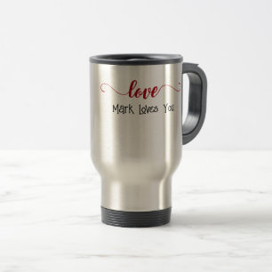 Mug De Voyage Expression d'amour rétro personnalisée Tumbler the