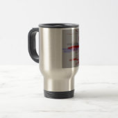 Mug De Voyage Expressionniste Abstrait gris rouge jaune (Devant gauche)