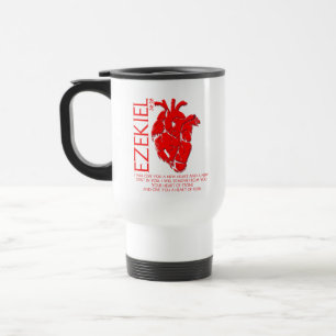 Mug De Voyage Ézéchiel 36:26 Je Vous Donnerai un Nouveau Cœur Bi
