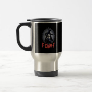 Mug De Voyage F-Caw-F Corbeau Drôle Gothique Lune Oiseau Hallowe
