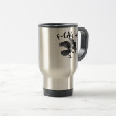 Mug De Voyage F Caw F Corbeau Style Rétro Classique (Devant droit)
