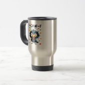 Mug De Voyage F-Caw-F Crow Pun Funny Bird Cawing Grunge Hallowee (Devant gauche)