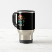 Mug De Voyage F-Caw-F Crow Retro Sunset Pun Funny Bird Cawing Gr (Devant gauche)