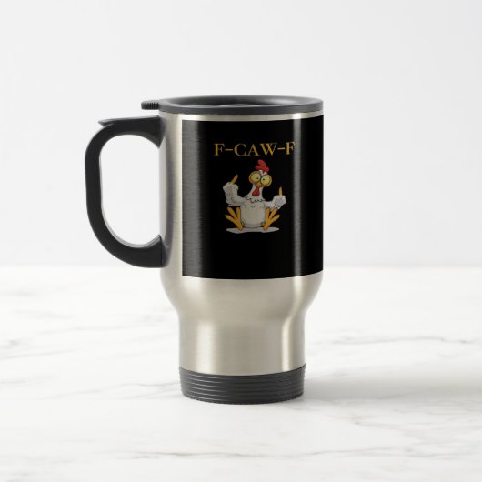 Mug De Voyage F-Caw-F Funny Chicken Retro Classic (Gauche)