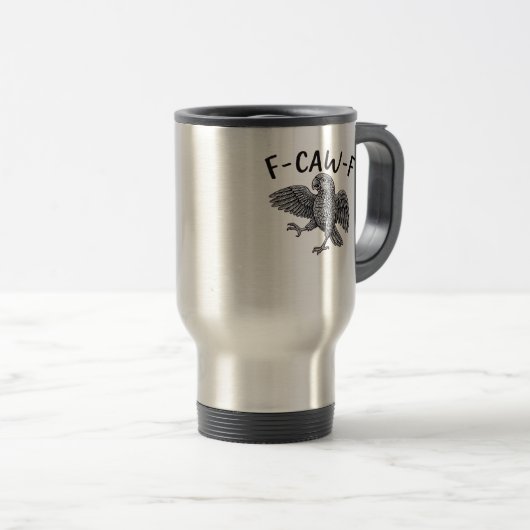 Mug De Voyage F Caw F Minimal Clean Design (Devant droit)