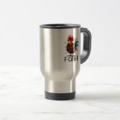 Mug De Voyage F-Caw-F Poulet Coq Mème Drôle (Devant droit)