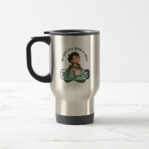 Mug De Voyage Face à la vie avec un sourire